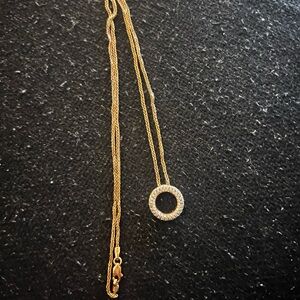 10k Rose Gold diamond necklace